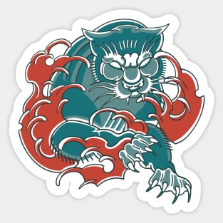 Jaguar Traditional Tattoo Art Sticker